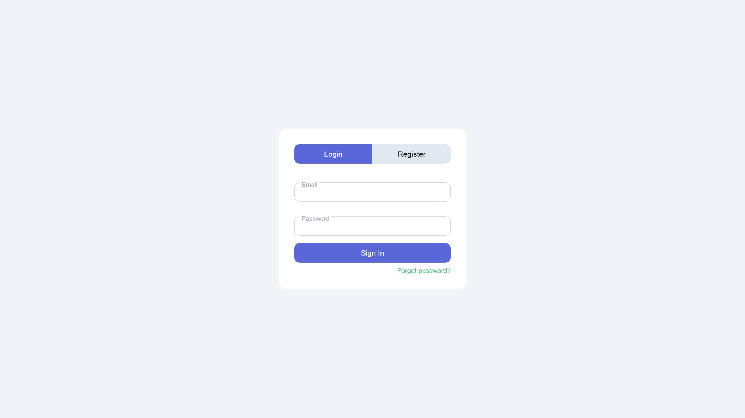 Login and Register Form Template in HTML, CSS and JavaScript
